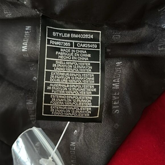 Steve Madden Red Velvet Blazer Jacket Women’s XS NWT Party Holiday Career - Picture 14 of 15